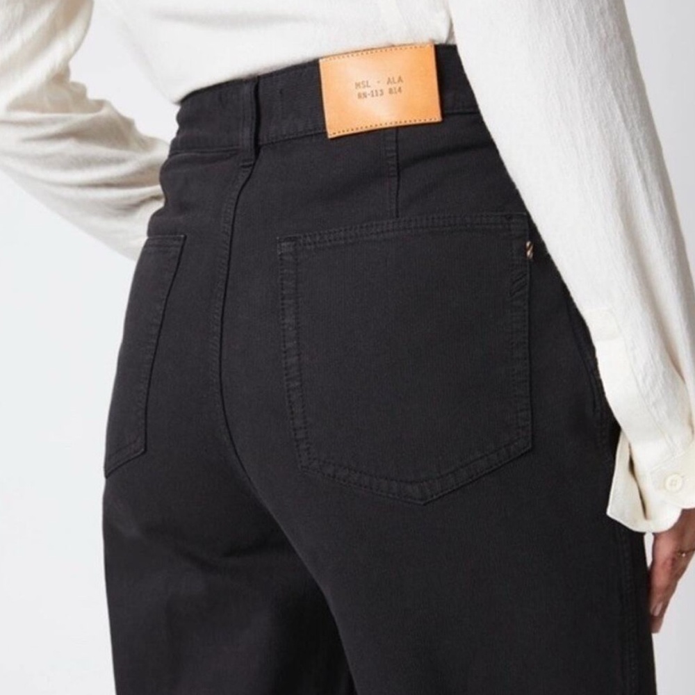 Billy Reid High Rise Wide Leg Black Jeans Premium Fit size 6
